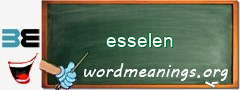 WordMeaning blackboard for esselen